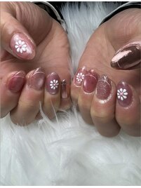 ピンクマグの春爛漫ネイル