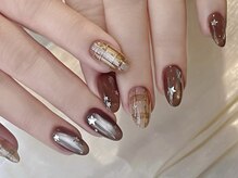 スペラ 大宮店(Spera)/ほっこり大人かわいい茶色ネイル