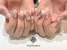 ネイル エミュスト(Nail Emuest)/ハートネイル/きらきらネイル