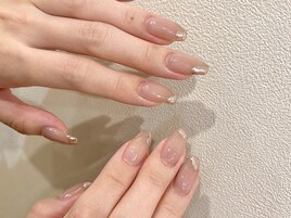 ピンクミラーフレンチ☆*:.。