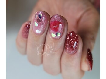 ネイルズエルディーダブリュー(Nails_l.d.w)/バレンタインダイネイル♪