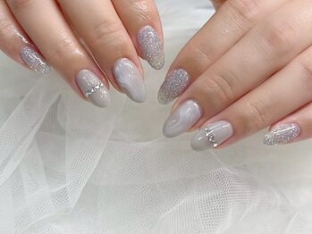 グレーネイル/上品大人ネイル