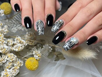 サロンドフォーエイチ(salon de 4H)/冬のブラックツイード♪