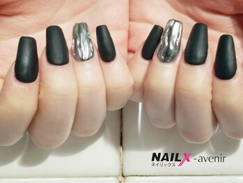 ネイリックス アヴェニール(NAILX avenir)/ブラックうねうねシルバー