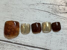 フットべっこうネイル