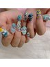 【オフ無料★ハンド】ゴテゴテデザイン☆パーツ載せ放題　¥14,500→¥12,000