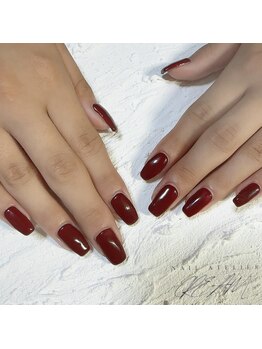 クリーム(Nail Atelier CREAM)/ボルドーワンカラー