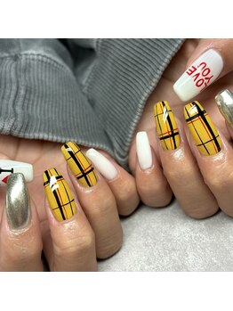 エムネイル(M)/ガーリーチェックネイル