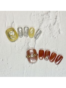 タネモト(Tanemoto)/3，4月♪定額フットネイル¥9300