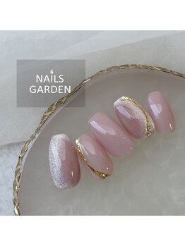 ネイルズガーデン(NAILS GARDEN)/シンプルマグネットネイル