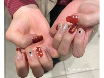 プルースラウンジ トウキョウ(Plus Lounge TOKYO)/肉球×べっ甲ネイル♪[原宿]