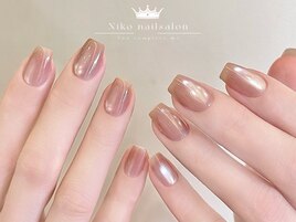 冬ネイル/クリスマス/ツイード