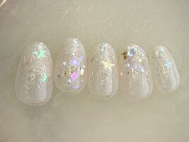 ホワイトニュアンスネイル