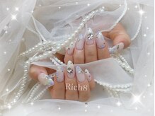 ネイルアンドまつげエクステ リッチエイト 原宿店(Rich8)/定額★手書きローズネイル