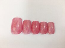 ワンカラージェルネイルショップ イオン新潟東店/ワンカラー　ラメピンク