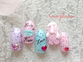 ネイルサロン ロゼプリュム/アート多めのセレブネイル