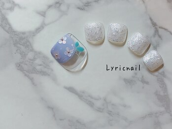 紫陽花★フットネイル