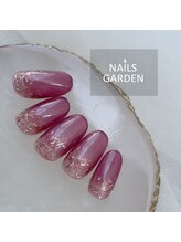 ネイルズガーデン(NAILS GARDEN)/ラメグラデーションネイル