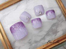 アンベリール 横浜店(Embellir)/(1244)パープルラメFootネイル