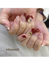 ハートフレンチネイル