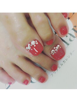ネイルアンドエピサロン ラピス(Nail & Epi Salon Lapis)/キラキラフットネイル