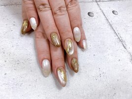 ミラーフラワーネイル