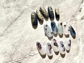 フレッジ(Fledge)の写真/【一癖効いたオシャレな指先☆】アート/個性派/もやもやネイル/大人ニュアンスなど繊細な手描きもお任せを!