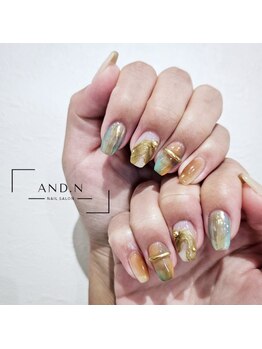 アンド エヌ(AND.N)の写真/＜定額制＊プライベートネイルサロン＞上品シンプル系～ニュアンスネイル/マグネットネイルまで楽しめる♪