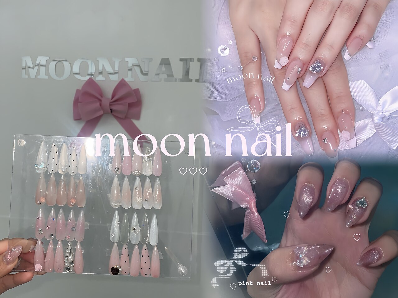 ネイルチップ・付け爪 moon ネイルチップ・付け爪 moon ネイルチップ Moon Dust: コスメ