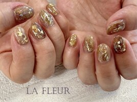 ニュアンス秋ネイル