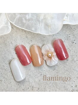 フラミンゴ(flamingo)/ぷっくりフラワー¥6000オフ込み