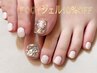 【8月☆FOOTジェル6,500円】ワンカラー＋持ち込みアート2本