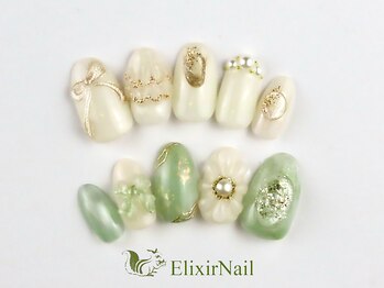 エリクサーネイル 渋谷(Elixir Nail)の写真/セミオーダージェルネイルが定額¥5280から施術可能☆あなただけの綺麗な指先になれるサロン♪