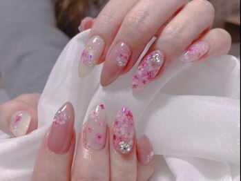 美人計ネイルサロン/押し花ネイル