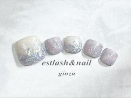 フットラベンダーグラデネイル