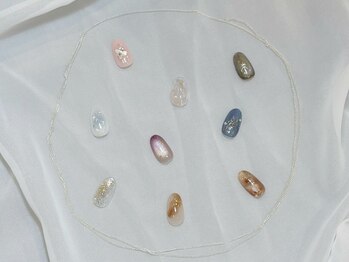 クオルーチェ(CuoLuce)の写真/フィルイン特化のベースジェル使用◆ショートネイルに似合うデザインで、いつでもオシャレな指先に♪