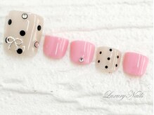 ラグジュアリーネイルズ アカバネ(Luxury Nails Akabane)/キュート*ドット＆リボン
