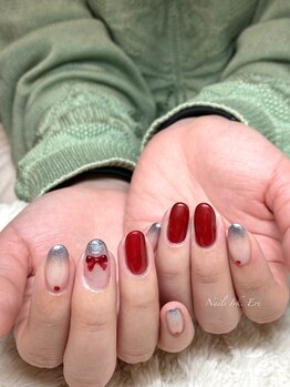 ネイルズ イルク(Nails Irk)/赤とシルバー