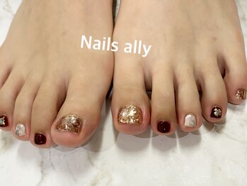 ネイルズアリー 立川店(Nails ally)/ニュアンス×ブラウン