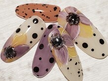 ネイリックス アヴェニール(NAILX avenir)/くすみカラーフラワー