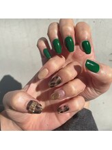 ガーデン ヘア&エステ&ネイル Garden/ヒョウ柄×グリーン