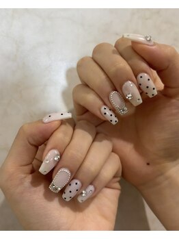 【梁本】　わんほんドットネイル