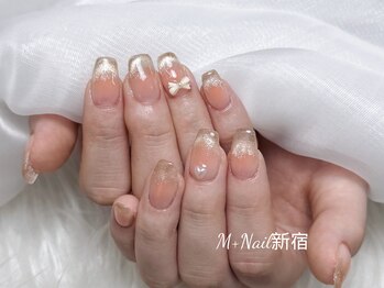 エムプラスネイル 新宿(M+Nail)/チークマグネットフレンチ