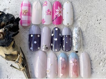 フリークネイル(FREAK Nail)の写真/【season桜ニュアンス＊12000円】シンプルめな持ち込みデザインコースも人気♪迷ったらご相談コース☆