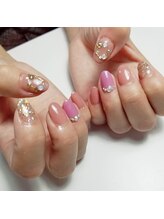 キイコネイル(kiiko.nail)/キラキラストーンアートネイル