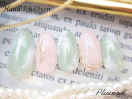 【166】定額7,689円淡色ネイル
