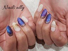 ネイルズアリー 立川店(Nails ally)/マグネット×ギャラクシー×秋冬
