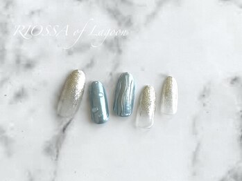 リオッサ オブ ラグーン(RIOSSA of Lagoon)/キラキラミラーネイル