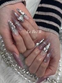 キラキラ春ネイル