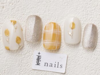 アイネイルズ 渋谷店(I nails)/オレンジチューリップ
